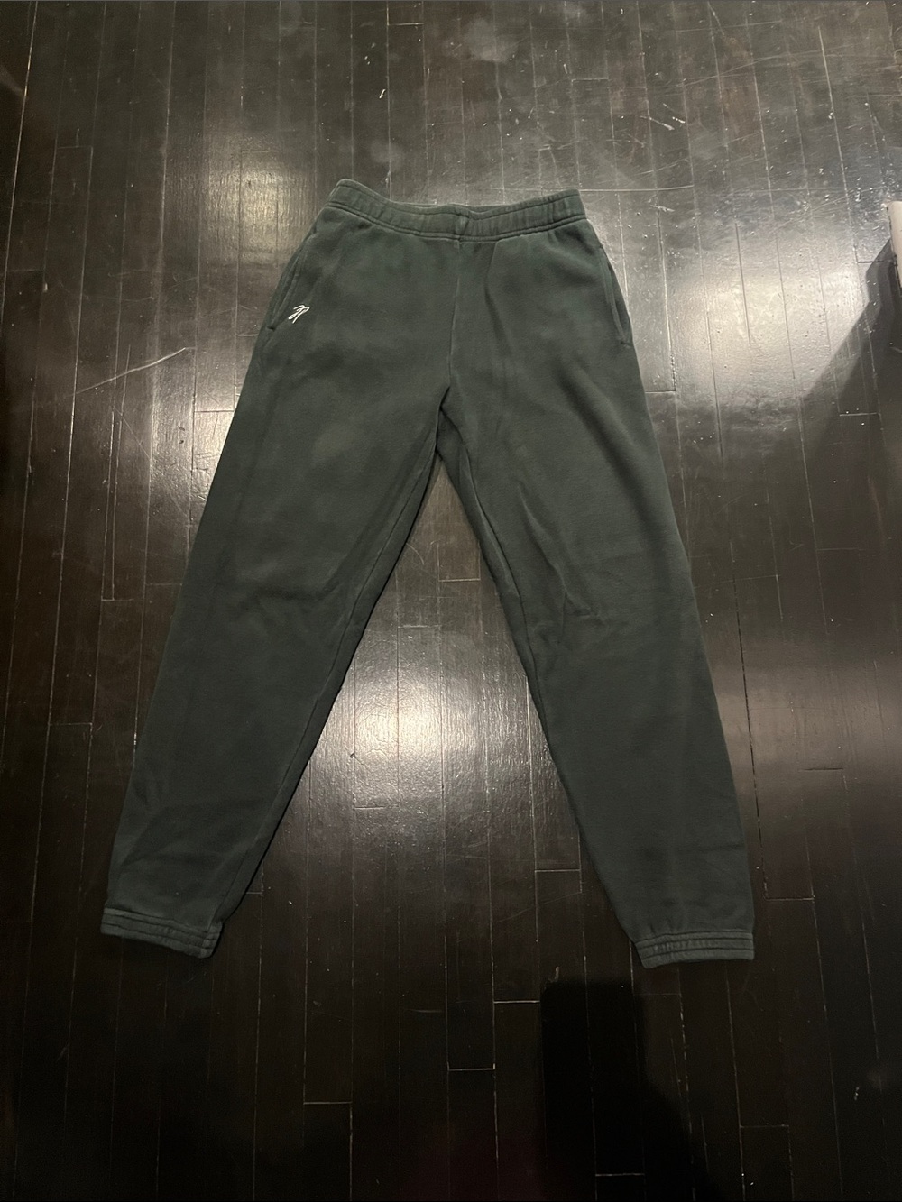 Women's Dark Green Jogger Sweatpants with Subtle Logo